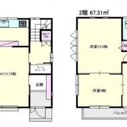 2階の各居室が繋がりを持っており、様々な使い方が出来そうですね。収納も豊富で室内がスッキリと片付きます。間取