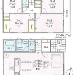 1階に、ご家族みんなが使う空間をまとめた、生活動線が良い間取りの住宅です。間取